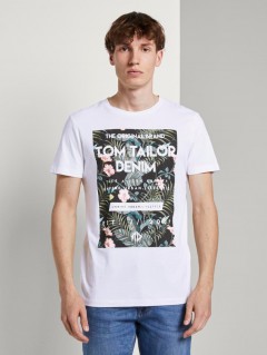TOM TAILOR Mens T-Shirt (WHITE) (S - M - L - XL - XXL - 2XL)