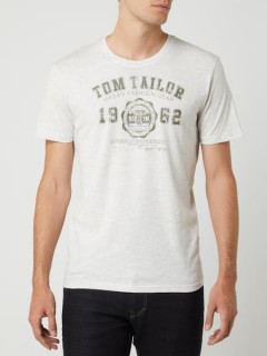 TOM TAILOR Mens T-Shirt (LIGHT GRAY) (S - M - L - XL - XXL)