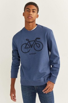 SPRINGFIELD Mens Sweatshirt  (BLUE) (S - M - L - XL - XXL)