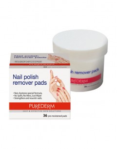 PUREDERM Nail Polish Removr Pads 36 pads (MOS)