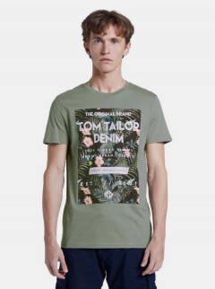 TOM TAILOR Mens T-Shirt (GREEN) (XS - S - M - L - XK - 2XL)