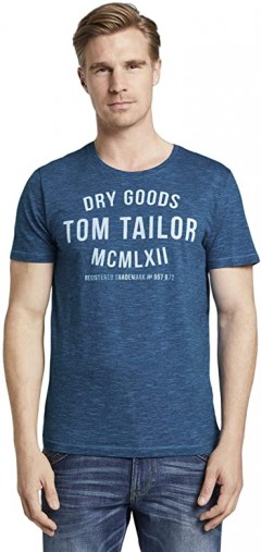 TOM TAILOR Mens T-Shirt (BLUE) (S -  M - L - XL - 2XL - 3XL)