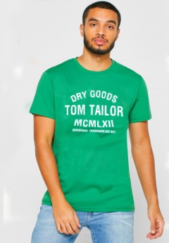 TOM TAILOR Mens T-Shirt (GREEN) (M) 