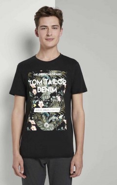 TOM TAILOR Mens T-Shirt (BLACK)  (M - L)