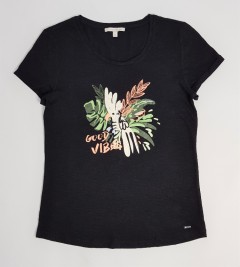 TOM TAILOR Ladies T-Shirt (BLACK) (XS - S - M)