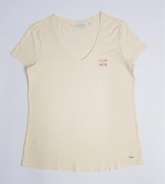 TOM TAILOR Ladies T-Shirt (CREAM) (XS - S - M - L - XL)