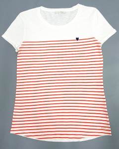 TOM TAILOR Ladies T-Shirt (RED - WHITE) (XS - S - M - L - XL)