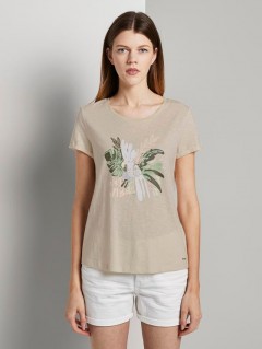TOM TAILOR Ladies T-shirt (CREAM) (S - M- L - XL)