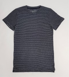 TOM TAILOR Mens T-Shirt (BLACK - WHITE) (XS - L - XXL)