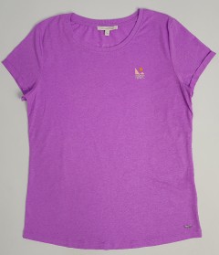 TOM TAILOR Ladies T-Shirt (PURPLE) (S - M - L - XL - XXL)
