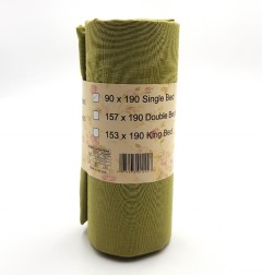 SINGLE BED SHEET(90X190 CM) (GREEN) (FRH)