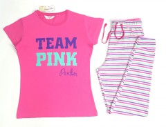 Annabella Ladies 2 Pcs Pyjama set (PINK) (M) 