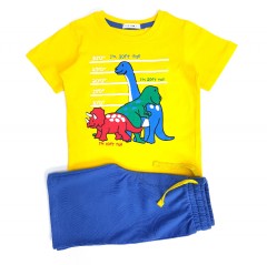 COOL CLUB Boys 2 Pcs Shorty Set (YELLOW-BLUE) (9 Months to 5 Years)