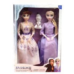 3 pcs/set Princess frozen 2 Anna Elsa Dolls with box For Girls Toys Princess (LIGHT PINK - PURPLE) (ONE SIZE)