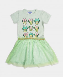 PEBBLES Girls Frocks (LIGHT GREEN) (1 to 8 Years)