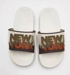 Mens Slippers (WHITE - BROWN) (40 to 45)
