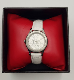 Ladies Leather Watch (WHITE) (OS) (GM)