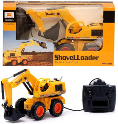 SUKUN Wired Remote Control Battery Operated JCB Truck Toys for Kids with Big Size Excavator Construction Shovel Loader Toy