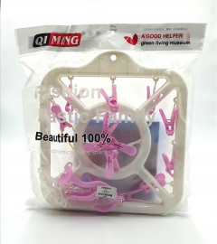 Plastic Cloth Drying Stand Hanger with Clips/pegs, Baby Clothes Hanger Stand