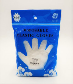 100 Pcs Disposable Plastic Gloves