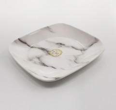Eco Square Small Plate Faux marble