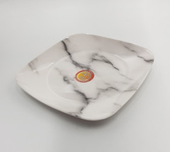 Eco Square Medium Plate Faux marble