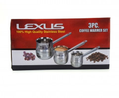 3 Pcs Coffee Warmer Set High Quality Stainless Steel