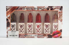 ONLY BEAUTY - 6 Pcs Matte Lipstick Set Natural Color for your beauty life