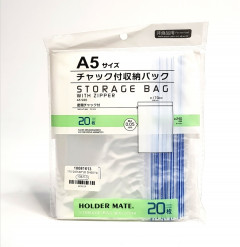 20-Piece Storage Bag With Zipper Set Clear