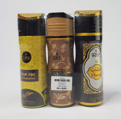 Body Spray- Pack of 3-Oud Mubakhar, Khashab (CARGO)
