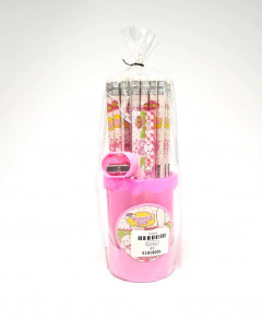 50pcs of pencil set with Ruler Scissor Eraser sharpener for Kids School Pack