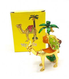 Camel with Tree Handmade Small Jewelry Box Home Decorative Metal Crafts