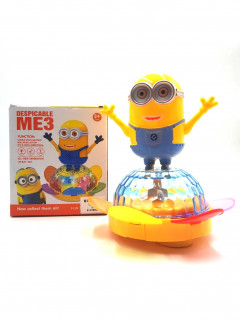 Spinning Minion with 4D Light and Music, Battery Operated Toy