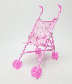 Kids Simulation Baby Girls Role Play Baby Play House Iron Stroller Toys Trolley 24 * 35 * 50cm