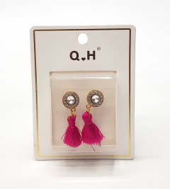 Thread Earrings With Stone