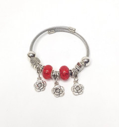 Metal Jewelry Charm Bracelet Beads Flower Fit Bracelets For Women