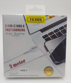 TEXOS Usb Cable Fast Charging , 2 Meter , Type C