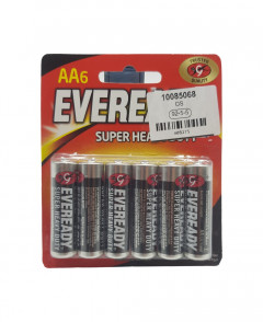 Mumzworld Eveready Zinc Batteries Pack Of 6 - AA, Black