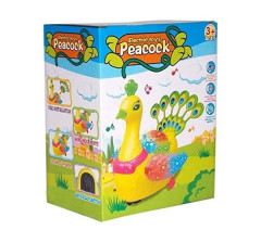Hiffey Electric Peacock Light and Music Toy For Kids - Yellow