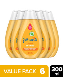 johnson 6 Pcs Baby Shampoo - 300 ML  (CARGO)