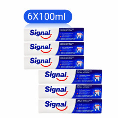 6 Pcs Bundle Signal Cavity Protection Double Action Micro Calcium Toothpaste (6X100ml) (Cargo)
