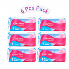 6 Pcs Pack Bundle Carefree Breathable Liners Unscented (6X20 Liners) (Cargo)