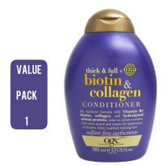 1 Pcs Bundle OGX Thick & Full Biotin & Collagen Conditioner (1X385ml) (Cargo)