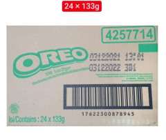 (Food) 24 Pcs Bundle OREO Chocolate Sandwich Cookies Vanilla Flavored Cream (24X133grams) (Cargo)