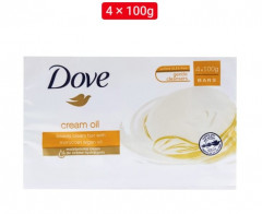 4 Pcs Bundle DOVE "Cream Oil" Beauty Cream Bar with Moroccan Argan Oil (4X100g )(Cargo)