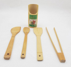 4 Pcs Wooden Utensils for Cooking