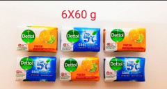 6 Pcs Dettol Bar Soap (6X60G)