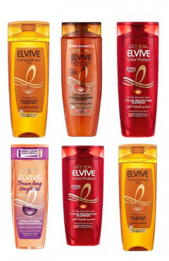 6 Pcs LOREAL ELVIVE Bundle Assorted Shampoo (6X400ML)[CARGO 6B]